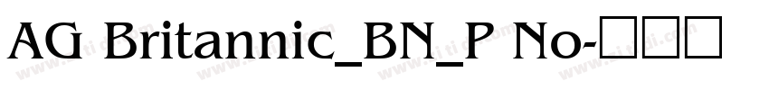 AG Britannic_BN_P No字体转换